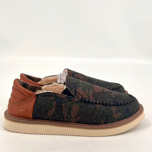 Sanuk Cozy Vibe Low SM Camo Woodland Size 7 Slip On Slippers Wool Lined main image 6